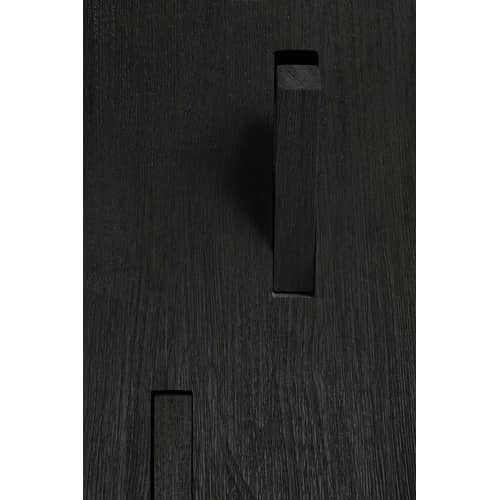 Wandgarderobe Utilitile holz schwarz / 5 klappbare Garderobenhaken - 40 x 40 cm / Eiche - Ethnicraft - Schwarz - getönte Eiche