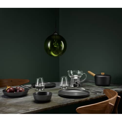 Assiette Nordic kitchen céramique noir / Ø 22 cm - Grès - Eva Trio - Ø 22 cm / Noir mat - Grès