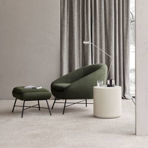 Beistelltisch Elements corian weiß / Ø 40 x H 42 cm - Mikrozement - Ethnicraft - Ø 40 cm / Gebrochen weiß - Mikrozement