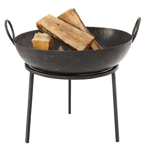 Brasero  métal noir / Ø 55 x H 62 cm - House Doctor - Noir - Fer