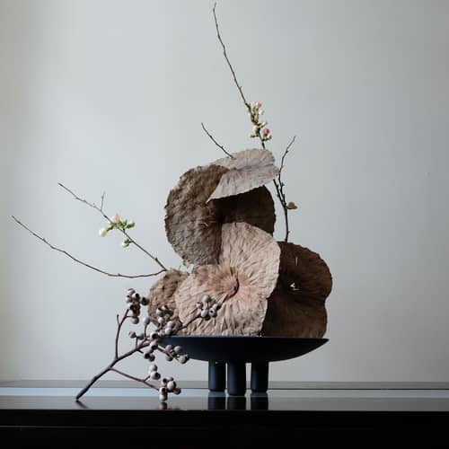 Duck Mini Centrepiece ceramic brown / Ø 30 x H 9.2 cm - 101 COPENHAGEN - Coffee - Ceramic