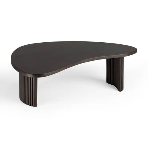 Couchtisch Boomerang holz natur / 85 x 77 x H 29 cm - Mahagoni - Ethnicraft - 85 x 77 cm / Mahagoni - Massives Mahagoni gebeizt