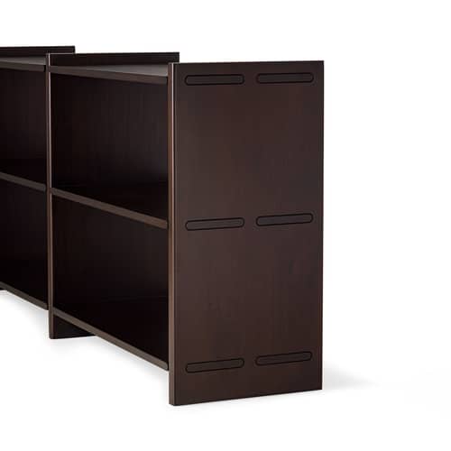 Étagère Mortise bois marron / L 262 x H 82 cm - Ethnicraft - L 262 cm / Acajou foncé - Acajou massif