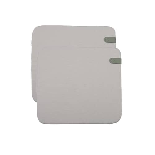 Set de 2 galettes de chaise Color Mix / 41 x 45 cm - Fermob - Ficelle - Mousse, PVC, Tissu acrylique