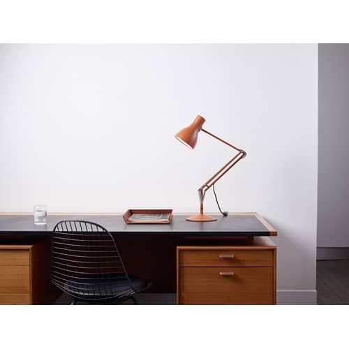 Lampada da tavolo Type 75 metallo arancione marrone / By Margaret Howell - Anglepoise - Sienne - Acciaio, Alluminio, Ghisa