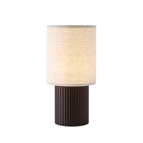 Lampada senza fili ricaricabile Manhattan SC52 metallo tessuto beige / Metallo e tessuto - &tradition - Bronzo / Tessuto beige - alluminio estruso, Tessuto