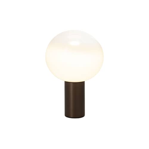 Lampe de table Laguna verre or métal / Ø 26 x H 38 cm - Artemide - Bronze - Aluminium, Verre soufflé