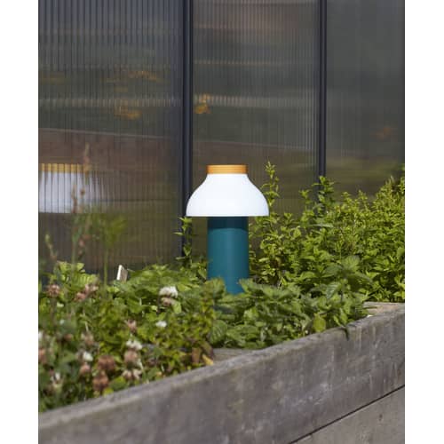 Lampe extérieur sans fil rechargeable PC Portable plastique bleu vert / Pierre Charpin - Hay - Vert Océan / Blanc - ABS, Polypropylène