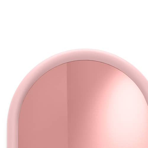 Miroir mural Mirage rose Dome / Verre coloré - L 60 x H 73,5 cm - Fatboy - Rose pastel - Polyuréthane, Verre coloré