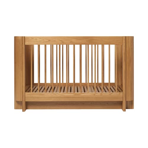 Mitwachsendes Babybett Tilu holz natur - Ferm Living - Eiche - Eichenfurnier, massive Eiche
