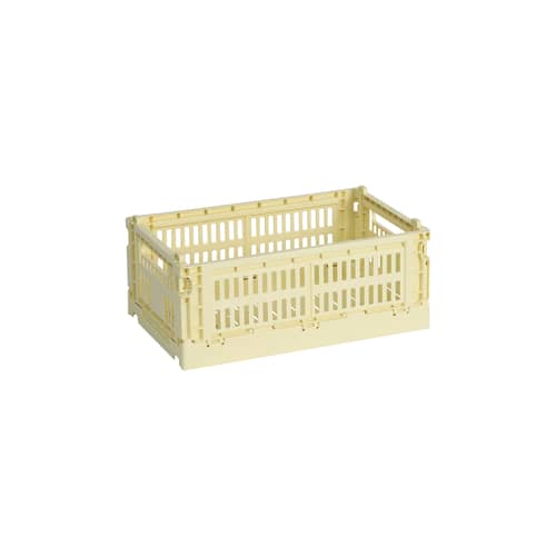 Panier Colour Crate plastique jaune Small / 17 x 26,5 cm - Recyclé - Hay - Jaune clair - Polypropylène recyclé