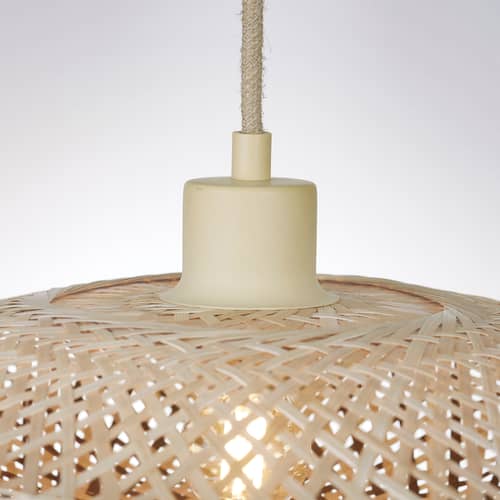Pendelleuchte Madura holz beige / Ø 87 x H 20 cm - Bambus - GOOD&MOJO - / Ø 87 cm - Braun & Natur - Bambus, Eisen