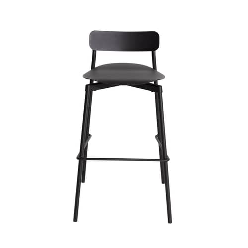 Tabouret haut empilable Fromme / H 75 cm - Aluminium - Petite Friture - Noir - Aluminium