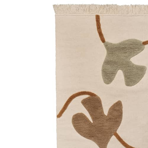 Tapis Swif Bird / 140 x 200 cm - Tissé main - Ferm Living - Multicolore - Laine de Nouvelle-Zélande