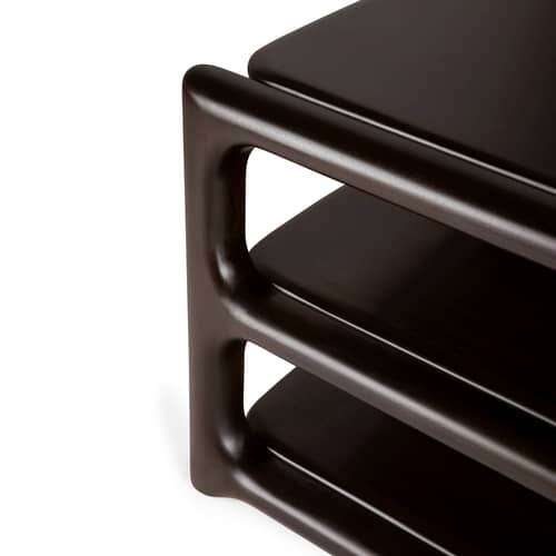 Tavolino Eda legno marrone / 150 x 60 cm x H 40 cm - Ethnicraft - Mogano marrone scuro - Mogano massiccio
