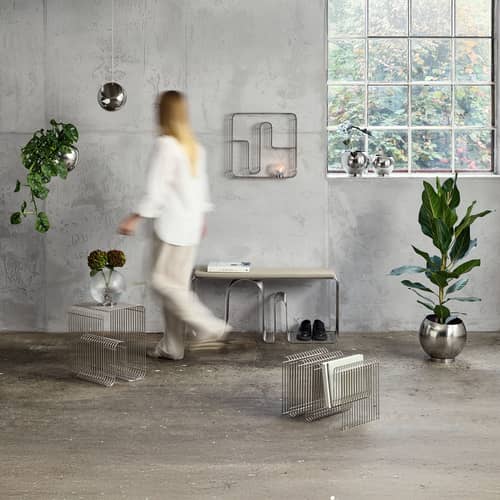 Vaso per fiori Globe Silver metallo argento / Ø 43 cm - AYTM - Argento - Acciaio inossidabile