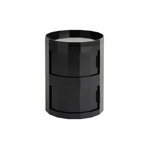 Ablage Facet Low plastikmaterial schwarz / H 49 cm - 2 Türen / Mit Rollen - Hay - Anthrazit - Recyceltes ABS