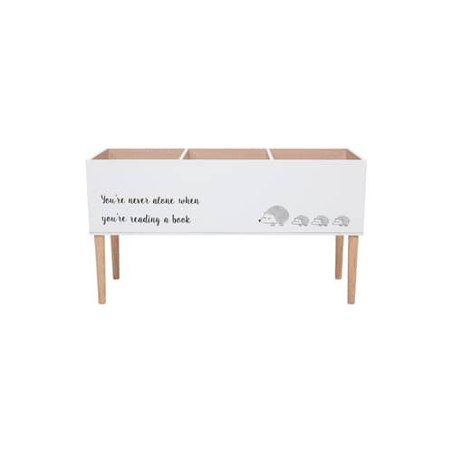 Ablage Salam holz weiß / Bücherregal - 90 x 30 cm x H 50 cm - Bloomingville - L 90 cm / Weiß & Holz - Holzfaserplatte, Kiefer