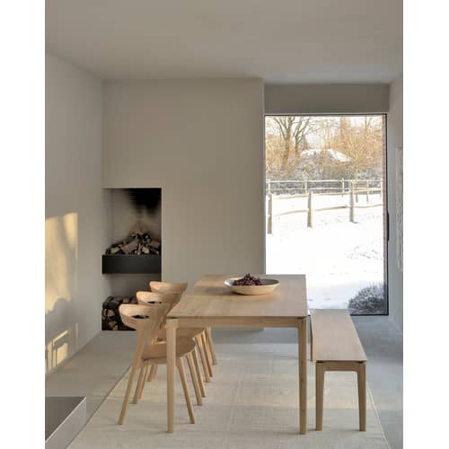 Bank Bok holz natur / L 166 cm - Eiche massiv - Ethnicraft - Eiche natur - massive Eiche
