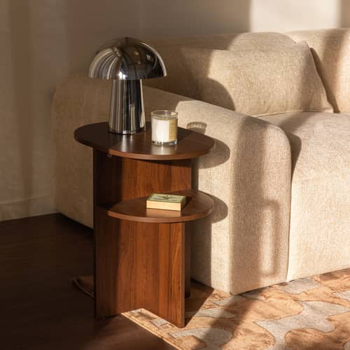 Beistelltisch Kyoto holz braun / H 54,5 cm - NV GALLERY - Nussbaum-Optik - Melamin
