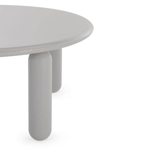 Undique Mas Coffee table wood grey / Ø 85 x H 30 cm - Patricia Urquiola, 2023 - Kartell - Grey - Lacquered beechwood, Lacquered MDF