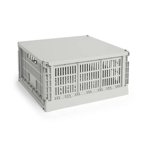 Coperchio  metallo grigio / Per il cestino Colour Crate Large Square 42,5 x 42,5 cm - Hay - Grigio - Acciaio