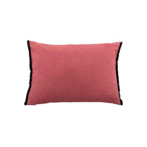 Cuscino Lester tessuto multicolore / 50 x 35 cm - Bloomingville - Multicolore e nero - Cotone, Poliestere