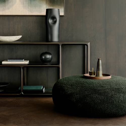 Etagère basse Eda bois marron / L 211 cm x H 72 cm - Ethnicraft - Acajou brun foncé - Acajou massif