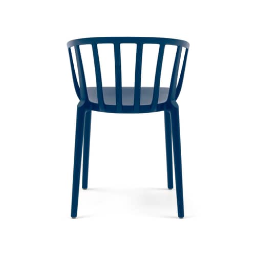 Fauteuil empilable Venice plastique bleu - Kartell - Bleu mat - Technopolymère thermoplastique recyclé
