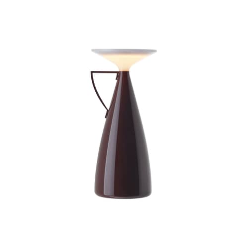 Lampe sans fil rechargeable Camomille LED rouge / By Philippe Starck - Recyclé - Kartell - Bordeaux - PMMA recyclé