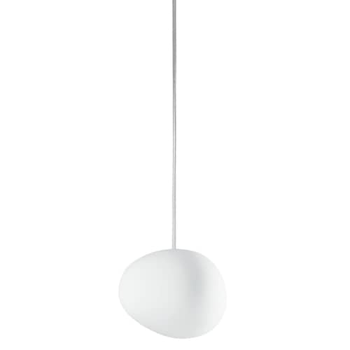 Sospensione Gregg Piccola vetro bianco Piccola - Foscarini - Bianco - Piccola (L 13 cm) - vetro soffiato