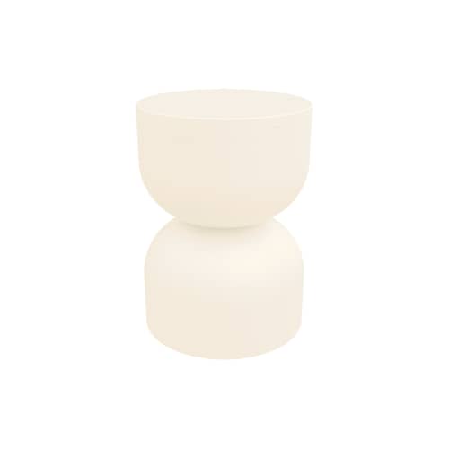 Piapolo Stool metal beige / Storage Boxes - Fermob - Beige Latte - Lacquered aluminium