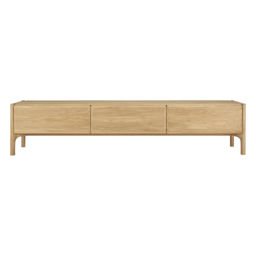 PI TV unit natural wood / W 242 x D 45 x H 53 cm - Ethnicraft - L 242 cm / Oiled oak - Oiled solid oak