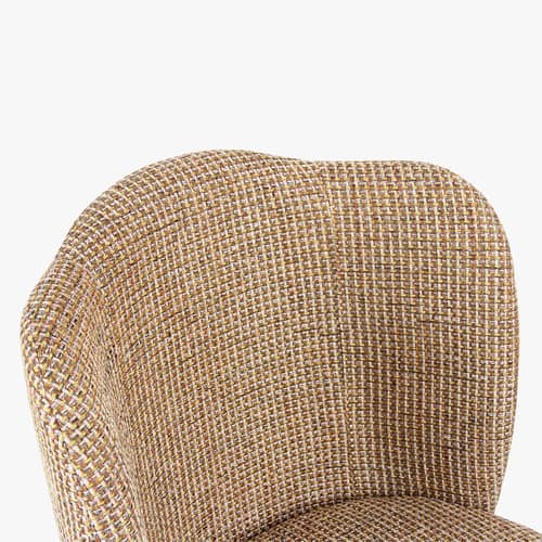 Bürosessel Aero textil gelb - NV GALLERY - Gelb / Messing Gebürstet - Eisen, High Density-Schaum, Tissu Tweed