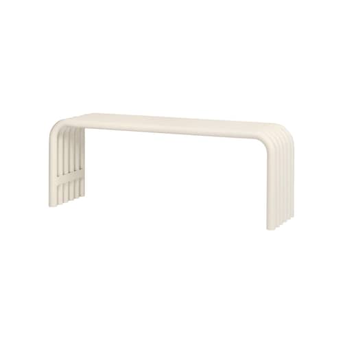 Banc Nokk métal beige / L 114 cm - NOO.MA - Beige désertique - Acier