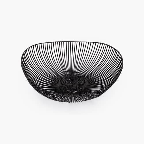 Corbeille Meo métal noir / L 37 cm - Serax - Noir - L 37 cm - Métal