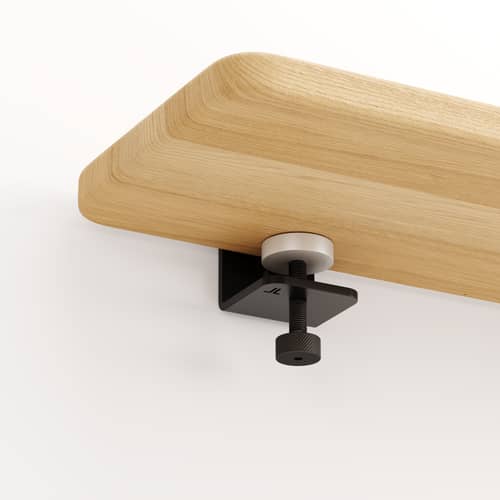 Fixation murale Bracket métal noir / Avec étau - Pour créer étagère - TIPTOE - Noir Graphite - Acier thermolaqué