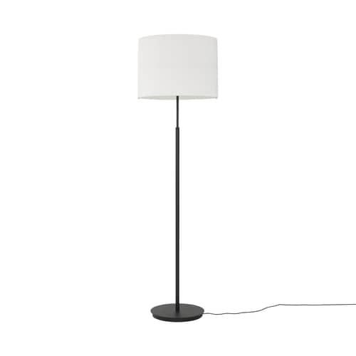 Nebra Floor lamp textile white / Swivel & height-adjustable - NEW WORKS - White & Black - Polyester fabric, Steel