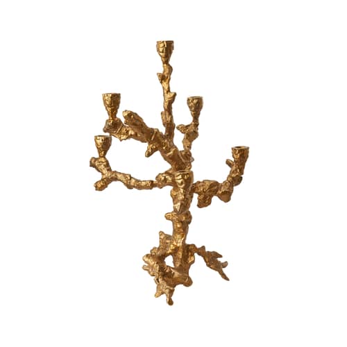 Kerzenleuchter Apple Tree metall gold / Large - H 53 cm - Pols Potten - Gold - Recyceltes Aluminium