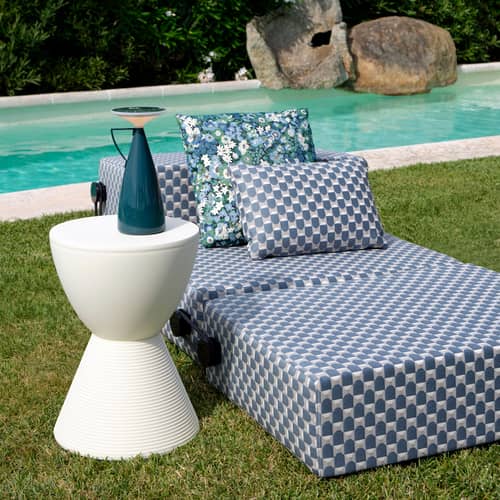 Lampada senza fili ricaricabile Camomille LED materiale plastico blu / Di Philippe Starck - Riciclato - Kartell - Blu petrolio - PMMA riciclato