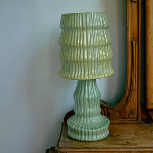 Lampe de table Ceramic céramique vert - HK LIVING - Vert - Céramique