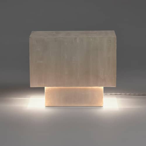 Lampe de table Illumina 03 céramique blanc - Serax - Blanc - Grès rainuré