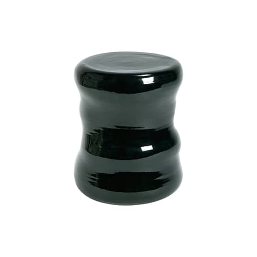 Table d\'appoint Pawn Organic céramique vert / Tabouret - Céramique - Serax - Vert foncé / Ø 35 x H 31 cm - Terre cuite émaillée
