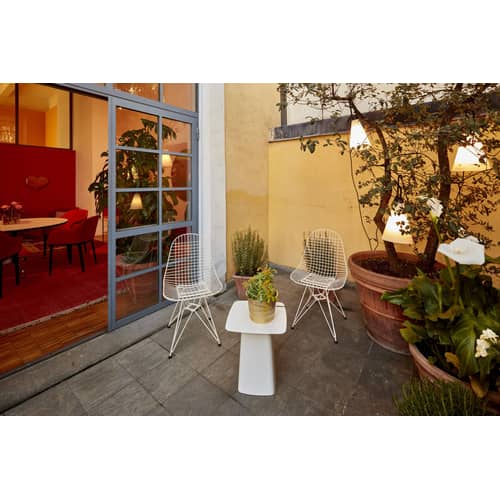 Sedia Wire Chair DKR metallo bianco / By Charles & Ray Eames, 1951 - Vitra - bianca - Acciaio laccato epossidico