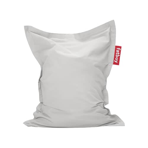 Sitzkissen für Kinder Junior Canvas textil grau / Recycelt - 130 x 100 cm - Fatboy - Kühles Grau -  Micro-billes EPS, Recyceltes Polyester