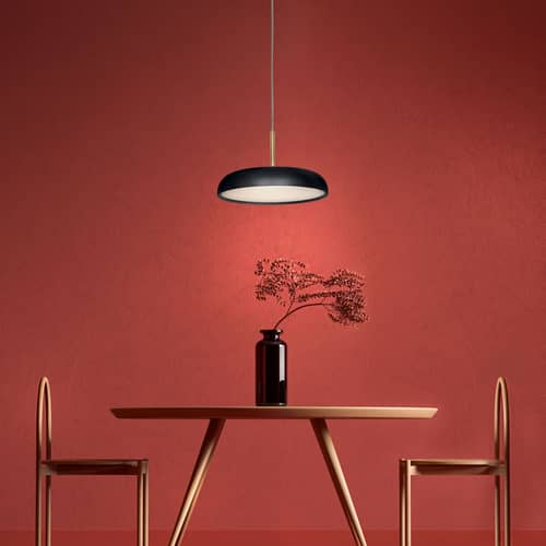 Suspension Zero Medium LED / Ø 45 cm - Lumen Center Italia - Noir - Aluminium, PMMA