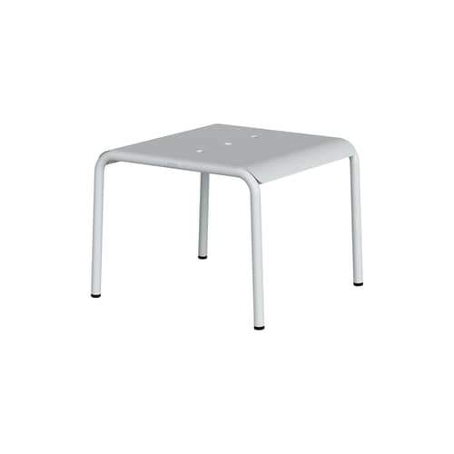 Table basse Panorama métal gris / 50 x 50 x H 38,2 cm - TIPTOE - Gris Craie - Acier thermolaqué