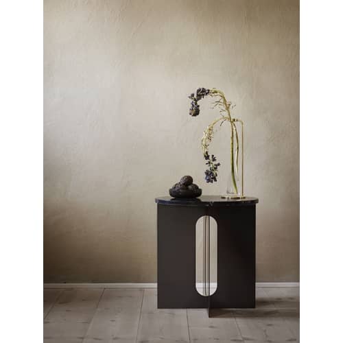 Table d\'appoint Androgyne métal noir / Ø 40 x H 43 cm - Audo Copenhagen - Table / Noir - Acier époxy
