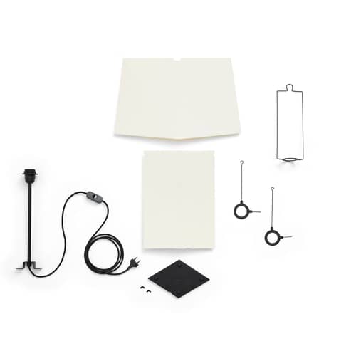 Tischleuchte Aplat Large papierfaser weiß / Papierfaser gefaltet - Hay - Large / Weiß - Papierfaser, Stahl