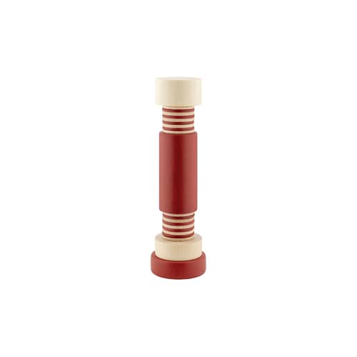 Moulin à épices Twergi / Ettore Sottsass, 1989 - Alessi - Rouge - Céramique, Hêtre massif peint